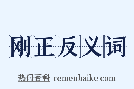 刚正反义词是什么意思的图片